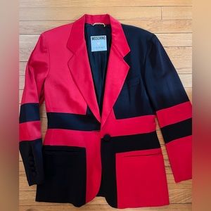 Moschino couture satin single breasted jacket 10